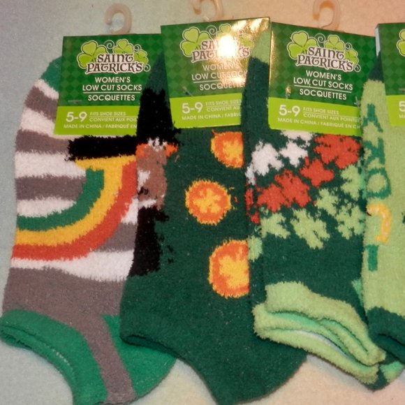 SAINT PATRICK"S DAY * LOW CUT SOCKS * BUNDLE OF FIVE PAIRS * SHOE SIZE 5-9 * NEW - Picture 8 of 8
